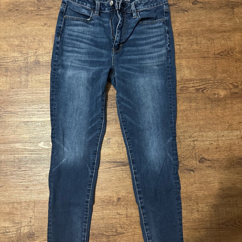 American Eagle Outfitters Blue Skinny Jeans with Stretch